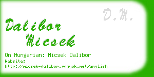 dalibor micsek business card